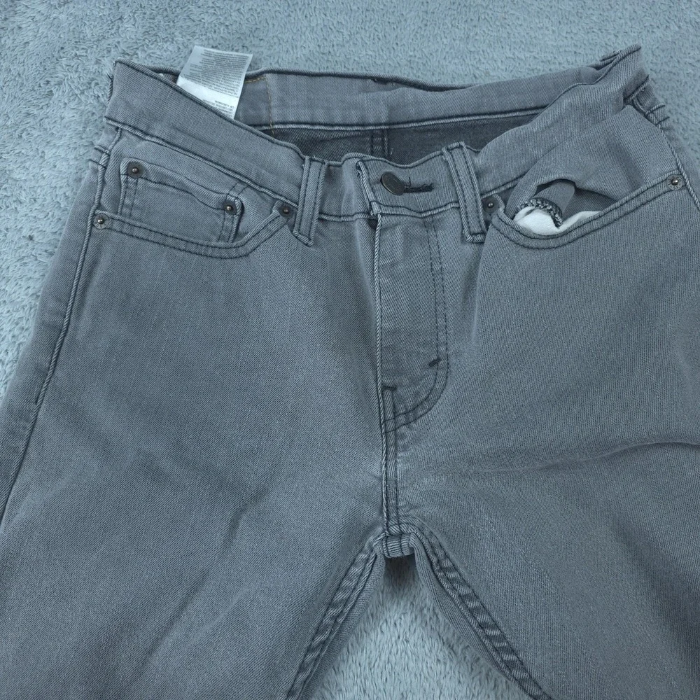 Levis 511 Jeans Mens 29x30 Gray Slim Tapered Charcoal Wash Denim Tag 29x32